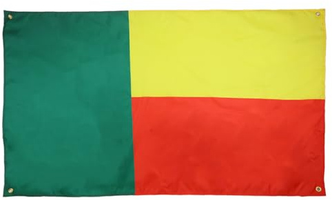 AZ FLAG Drapeau Bénin 150x90 cm avec 4 oeillets, Pavillon Béninois pour balcon ou mur