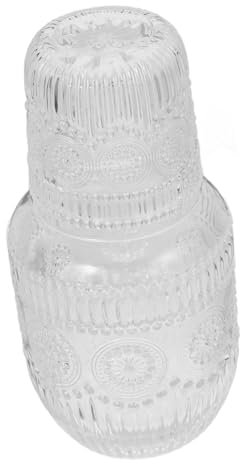 Ciieeo Caraffe con Bicchiere per Notte e Tazza per Cucina e Ospiti Design con Motivo per Bevande e Orale