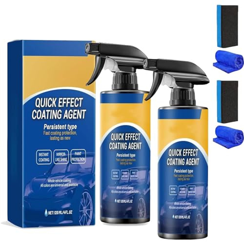 2 st Jetdryshop bilspray,Jetdryshop billackeringsspray,Avancerad snabbverkande lackeringsspray för bilar, lackrestaurering, ger långvarig glans med svamp och våtservett