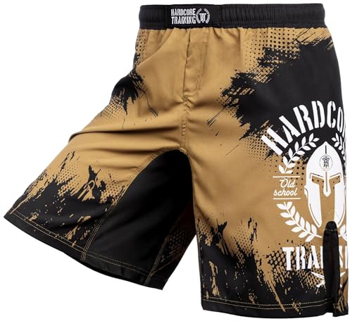 Hardcore Training Helmet Khaki MMA Shorts Kinder BJJ No Gi Grappling
