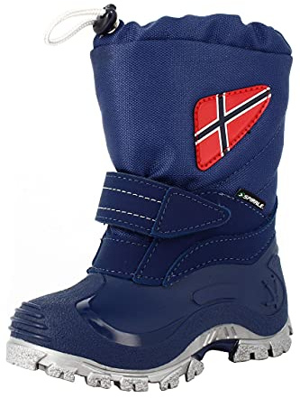 Spirale Morten Kinder Mädchen Jungen Winterstiefel Snowboots blau, Größe:33, Farbe:Blau
