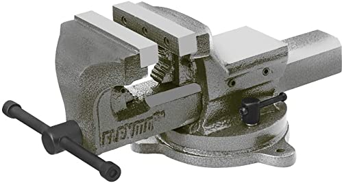 FLEXMO | Profi Schraubstock 125mm | Tischschraubstock für Werkbank | Parallel-Schraubstock | 360° drehbar | aus Gusseisen geschmiedet | inkl. Rohrspannbacken | Qualität von Kögl