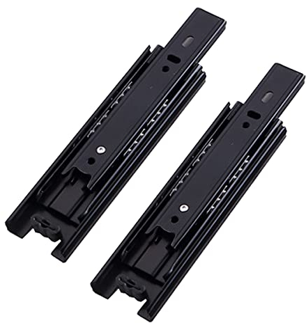 Guías de Cajón,Tianher Guías para Cajones 150 mm 6 Pulgadas Montaje Lateral Resistente Capacidad de Carga de 45 kg Guías de Rodillo para Cajón Extracción Parcial Correderas Cajones 2 Pcs.