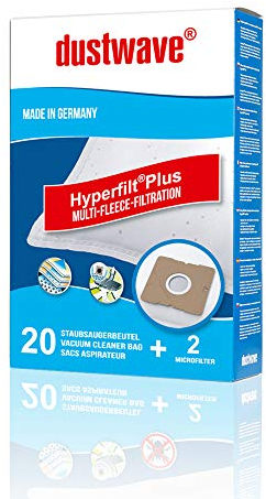 20x dustwave® PREMIUM-Staubsaugerbeutel für Classic Clean T6601 / Extradickes Vlies für Allergiker - Markenstaubfiltertüten MicrofiltPlus® Made in Germany + 2 Microfilter
