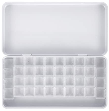 EXCEART Leerer Aquarellkasten 45 Farben Farbkasten Metallkasten Leerkasten Aquarellfarben Palette Kasten für Künstler Student Travel Aquarell Set