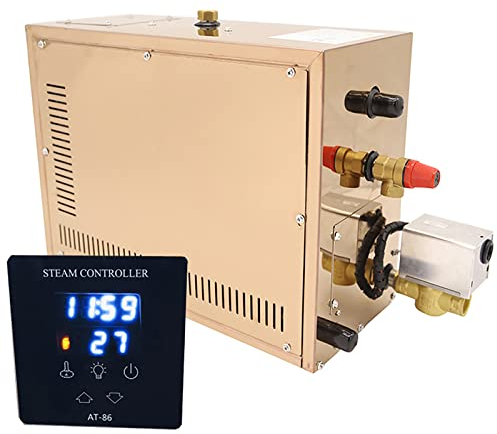 Vapore da bagno per sauna 3KW con display digitale a LED Generatore di bagno di vapore, generatore di bagno turco per spa domestica Generatore di vapore con controllo del tempo per 4 m³ 1-12 ore di
