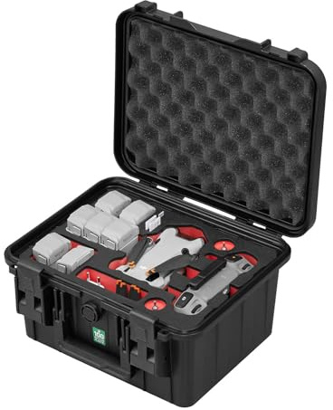 TomCase Drohnenkoffer „Travel Edition” für DJI Mini 4 Pro Fly More Combo, Standard oder DJI RC 2 Controller, wasserdichter ECO Schutzkoffer - Made in Germany
