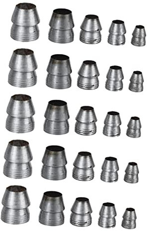 BESTonZON 25 Piezas Cuñas De Acero Mango Cónico Cuña Para Práctico Cuña De Hierro Kit De Cuña Almádena Cuñas De Seguridad Redondas De Metal Para Ejes Mango De Martillo Manual Planchar