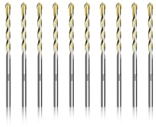 Teronbeta 10 Piezas Brocas Azulejos 3mm Brocas Multi Construction para Porcelanico, Hormigón, Cerámica, Vidrio, Masonería