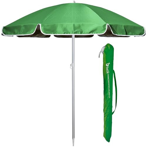 Batik - Ombrellone da Spiaggia - LELLO L'OMBRELLO - Ombrellone da Spiaggia Grande Anti UV - Diametro 180 cm - Colore Verde Chiaro