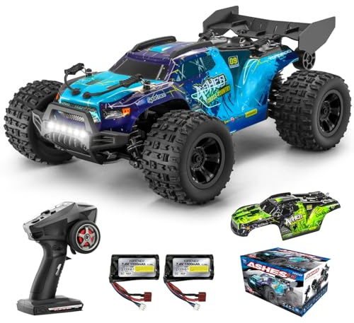YONCHER RC Cars for Adults, 1:18 40KM/H High Speed Remote Control Car, 2.4G 4WD Fast Remote Control Truck, Hobby RC Monster Trucks with Two Batteries 70 minutes, ALL Terrain Vehicle for Boys Kids
