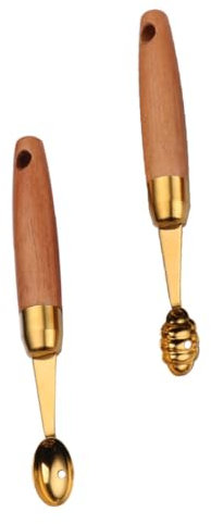 Cabilock 2stücke Melonenlöffel Mit Holzgriff Wassermelonen-löffel Als Melonenausstecher Obstschaufel Aus Edelstahl Für Küche Praktischer Küchenhelfer Zum Graben Von Obst