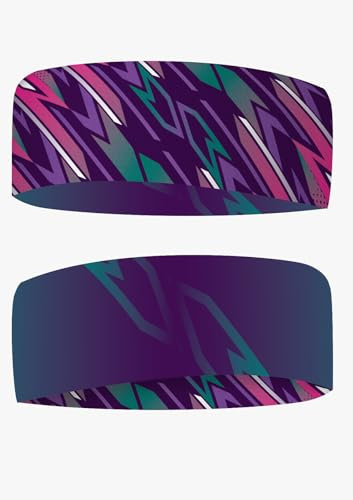 Sport Stirnband – Nachhaltig, Nahtlos, Elastisch (Magenta Grün)