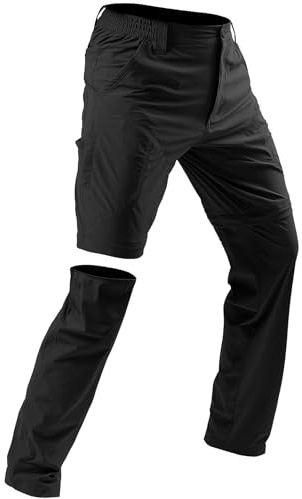 Peysuck Men's Convertible Cargo Hiking Trousers Lightweight Zip Off Pants | Quick Dry, Safari & Travel, Fishing Pants, Outdoor Walking, Work Trousers