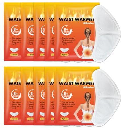 Patchs chauffants à coller - Patch auto-chauffant - 10 coussinets chauffants portables pour le cou et les épaules - Patchs de soulagement du confort pour la taille et le dos - Soulage la chaleur