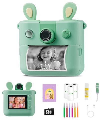 ORGSTA Appareil Photo Enfant Instantané Impression Numériques Photo Creator Kids Cadeaux de Noël Nouvel an Anniversaire pour 3-12 Ans Garçon Fille kidizoom