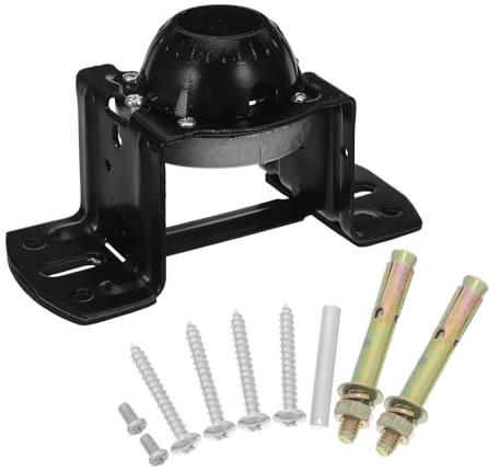 COLLBATH Soporte de Montaje para Ventilador de Techo Inclinado de Metal, Kit con Varilla de 27 Mm, Placa Estabilizadora y Tornillos, Accesorio para Instalación Segura en Techos Abovedados