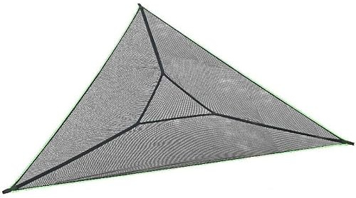 TYQMYSM 400Cm Triangle Mesh Hammock with Tensioners & Extension Straps, Large Multi-Person Portable Hammock for Outdoor Camping, Backyard, Hiking