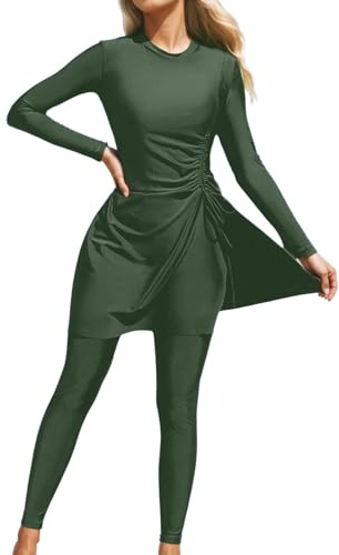Generico Burkini Costume Donna Musulmana - Borkini Islamico Donna in Copertura Modesta - Burkini con Protezione UV e Asciugatura Rapida Comodo