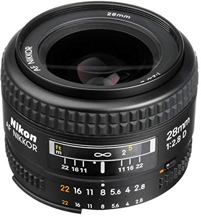 Nikon AF-Nikkor 28mm F2.8 D - Objetivo con Montura para Nikon (Distancia Focal Fija 28mm, Apertura f/2.8)