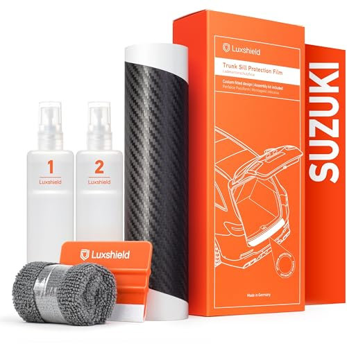 Luxshield Pellicola Protettiva per Bordo di Carico per Suzuki Swift 6 (VI) RZ/AZ I 2017-2020 - Protezione Paraurti, antigraffio, per vernice - Carbonio Nero