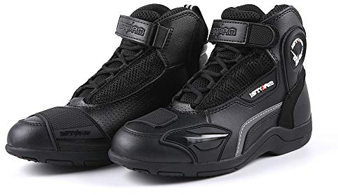 1Storm Men's Motorcycle Boots Rider Racing Black Hiking Trekking Outdoor Boots MT015 US 11