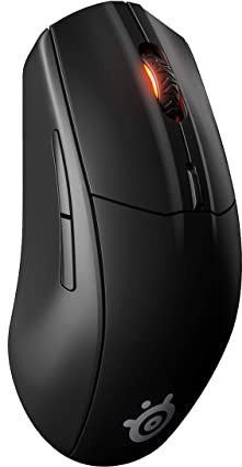 SteelSeries Rival 3 Mouse da gioco wireless, durata della batteria di oltre 400 ore, doppio wireless 2,4 GHz e Bluetooth 5,0-60 milioni di clic, sensore ottico TrueMove Air da 18.000 CPI (62521)