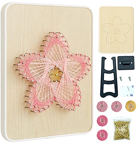 BAZIMA DIY String Art Kit for Beginner, DIY Cherry Blossoms Craft Kit,Unique Gift,Craft Kit for Holidays