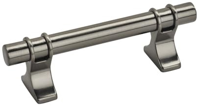 Amerock | Cabinet Pull | Gunmetal | 3 inch (76 mm) Center to Center | Davenport | 1 Pack | Drawer Pull | Drawer Handle | Cabinet Hardware