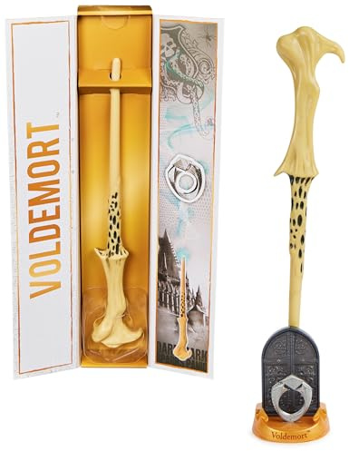 Wizarding World Harry Potter Baguette Magique Authentique Lord Voldemort en Plastique avec Support de Poudlard, Environ 30,5 cm, Jouet pour Enfants à partir de 14 Ans, Article de Fan