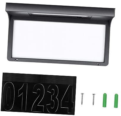 DOITOOL Placas de Números de Puerta con Energía Solar Led para Pared Luz Solar para Casa Letrero de Dirección con Energía Solar