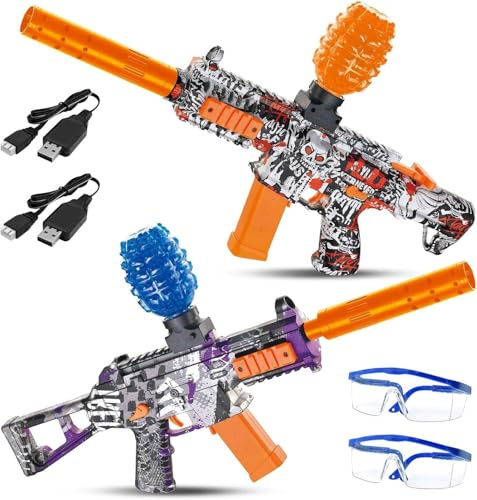 Juguete UTIJFOY Gel Ball Blaster (Paquete de 2), Divertido Juguete para salpicar Gel para cumpleaños, Juegos en Equipo al Aire Libre, Año Nuevo, recompensa Diaria, Halloween. Apto para Mayores de 14+