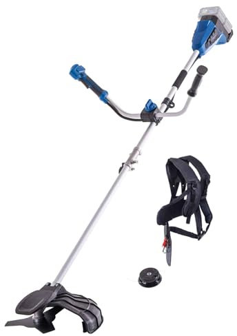 Scheppach Akku-Freischneider BC-BCH380/40-X Brushless | Schnittbreite Rasentrimmer 380 mm/Motorsense 255 mm | Faden Rasentrimmer 4 m / 1,6 mm | 2X 20V (40V) | 20V-IXES-Serie