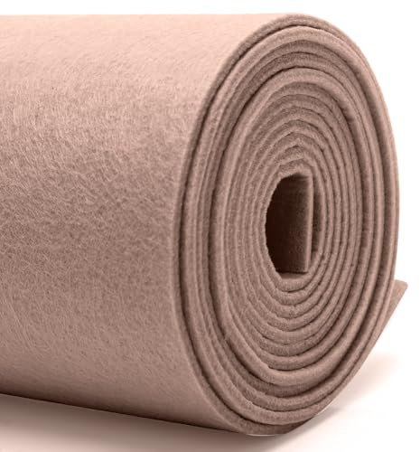 Filttyg för DIY 40 cm x 250 cm – 3 mm tjocklek – DIY-filttyg i enkla färger – Tyg per meter för filtmattor, filt på påse, skyddsmatta, matta för