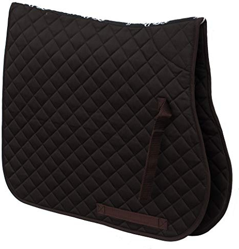 Rhinegold Cotton Quilted Saddle Cloth-Pony-Brown