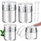GZcaiyun 4 Stück Airless Pumpspender, Acryl Creme Spender 15/30/50/100ml Airless Pump Vakuumflasche Cremespender für Creme, Lotion, Serum, mit Spateln