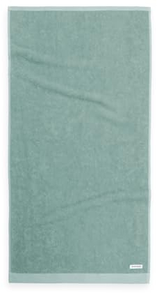 TOM TAILOR Handtuch, 2er Set, 50 x 100 cm, 100% Baumwolle / Frottier, mit Aufhänger und Label mit Logo, COLOR BATH TOWEL Türkis (Fresh Sage)