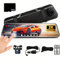 4K 10 Zoll Spiegel Dashcam, 170°Weitwinkel Dashcam vorne und hinten fürs Auto mit 32G SD-Karte, Rückspiegel-Rückfahrkamera Parkmonitor, Rückfahrassistent，Loop-Aufnahme und G-Sensor