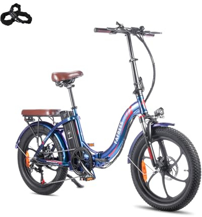Fafrees F20 PRO Bicicleta eléctrica plegable E-Bike de 20 pulgadas Fatbike, motor de 250W 36V 18AH batería, neumáticos de 20 * 3,0 pulgadas Bicicleta eléctrica de montaña 40 Nm (cierre automático