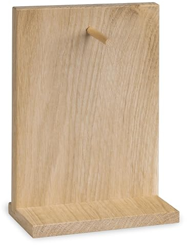 Supporto in legno di ROVERE per Calendario Giornaliero da Tavolo con Fogli a Strappo | Compatibile con altri Ricambi di Calendari a Blocco Formato A6 | Dimensioni cm 12x17x5.5