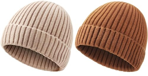 DRESHOW Baby Kleinkind Beanie Kinder Wintermützen Kinder Weich Stricken Unisex Mütze für Jungen und Mädchen Warme Mützen für 3 Monate-8 Jahre