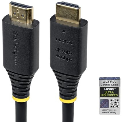 StarTech.com 15ft (4.6m) Certified Ultra High Speed HDMI Cable, 8K 60Hz/4K 120Hz, HDMI 2.1 Cord with HDR10+ / eARC, 48Gbps