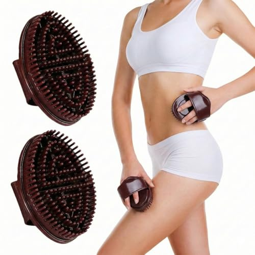 THQAE 2 Piezas Professional Meridian Brush, Cepillo de Masaje,Ideal para Cintura, Abdomen, Cabeza y Piernas.