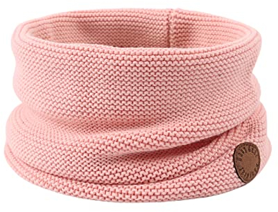 XIAOHAWANG Baby Schal Winter Strickschal Jungen Dick Warm Schlauchschal Mädchen Loop Schal Kinder Rundschal für 1-6Jahren (Rosa)