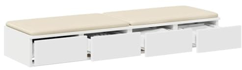 vidaXL Sänglådor Vit 120 x 36,5 x 16,5 cm Konstruerat trä