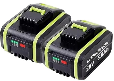 5.0Ah Ersatzakku kompatibel mit Worx 20V Max Elektrowerkzeugen WA3551 WA3551.1 WA3553 WA3556 WA3605 WA3641 WG629E WG546E