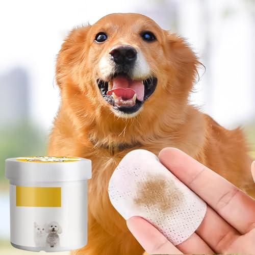 Generisch Augenpflege-Pads für Hunde | Tränenfleckenentferner & Reinigungspads für Augenumgebung | Sanfte Reinigung & Pflege | 200 Stück Tierpflegepads | Vegan | Für Hunde und Katzen​