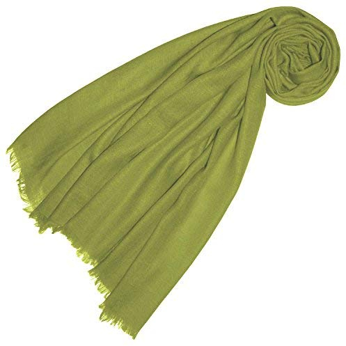 Lorenzo Cana Damenschal Pashmina Schal Schaltuch 100% Kaschmir Kaschmirschal Kaschmirtuch Frauenschal Grün 78568