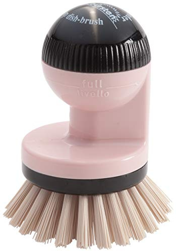 haug bürste - Knopfbürsten/Spül- und Topfbürste - mit Spülmittelspender - Material: Nylon - Größe: L 65 x B 45 x H 90 mm - Farbe: Soft Rosé - Made in Germany