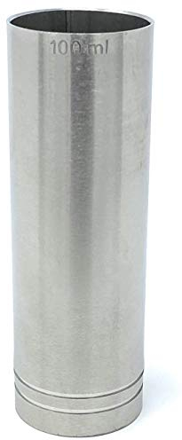 MAK Messbecher Cocktail 100 ml Edelstahl Barmaß Jigger 10cl Dosierer Alkohol Zertifikat Bar